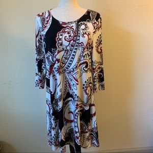 Chico’s Paisley Sheath Midi Dress Size 0 (S)